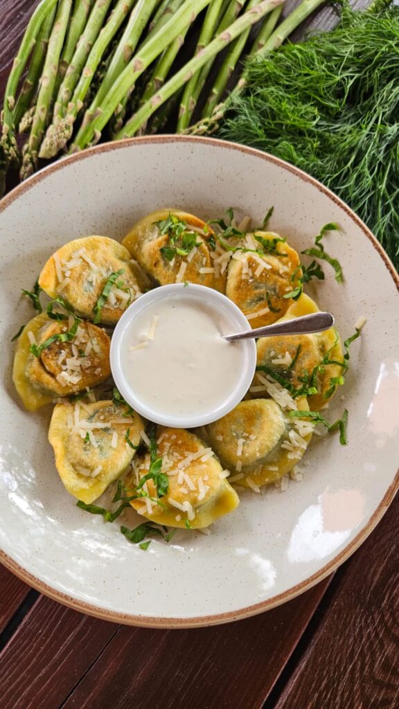 pierogi ze szpinakiem